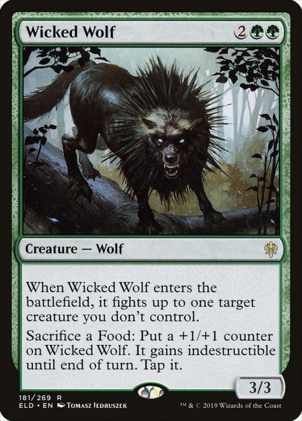Wicked Wolf - Throne of Eldraine-(181)-Foil