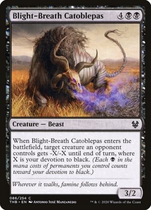 Blight-Breath Catoblepas - Theros Beyond Death-(086)-Foil