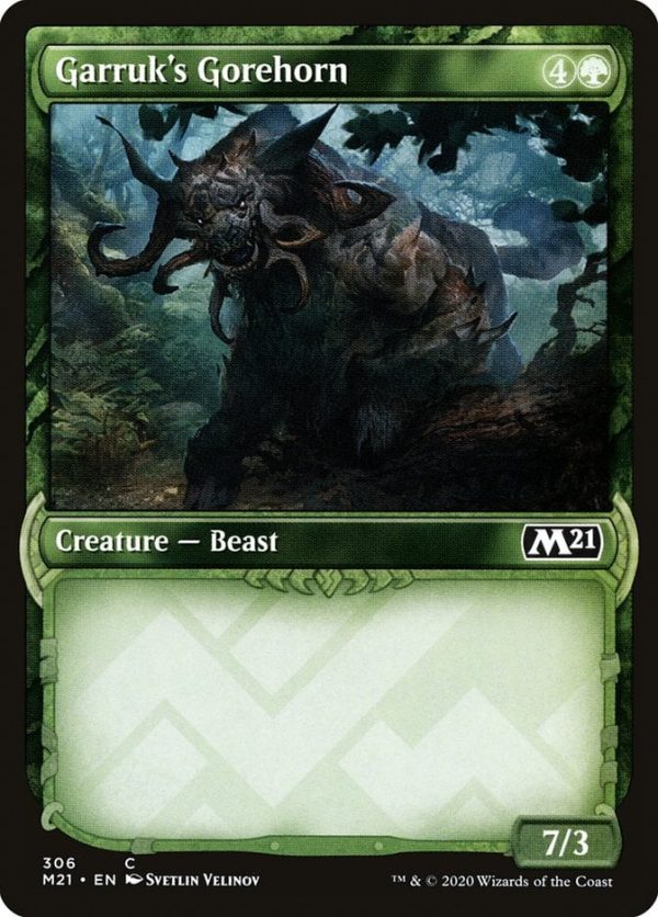 Garruk's Gorehorn - Core Set 2021-(306)-Foil