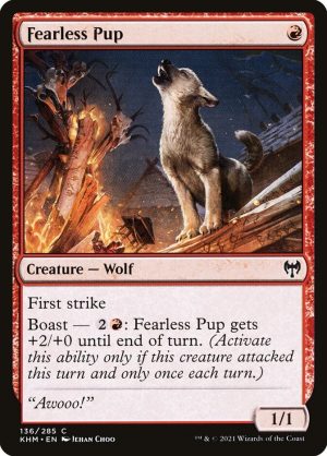 Fearless Pup - Kaldheim-(136)-Foil
