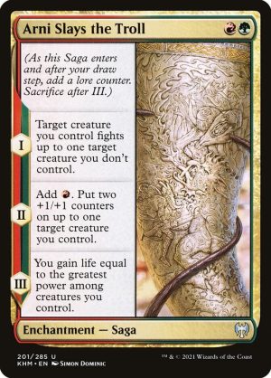 Arni Slays the Troll - Kaldheim-(201)-Foil