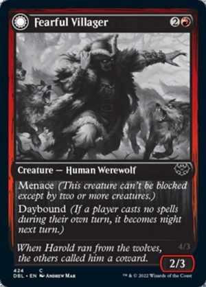 Fearful Villager // Fearsome Werewolf - Innistrad: Double Feature-(424)