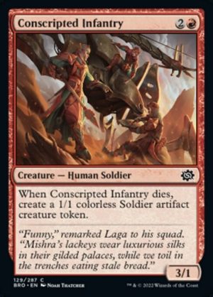 Conscripted Infantry - The Brothers' War-(129)-Foil