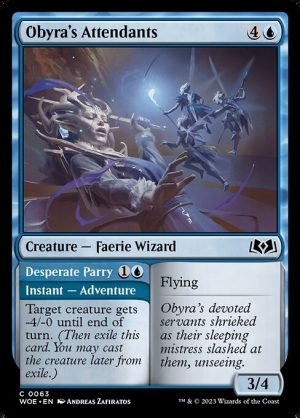 Obyra's Attendants // Desperate Parry - Wilds of Eldraine-(063)
