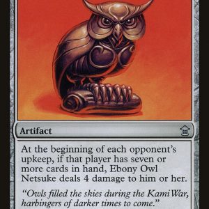 Ebony Owl Netsuke - Saviors of Kamigawa-(154)