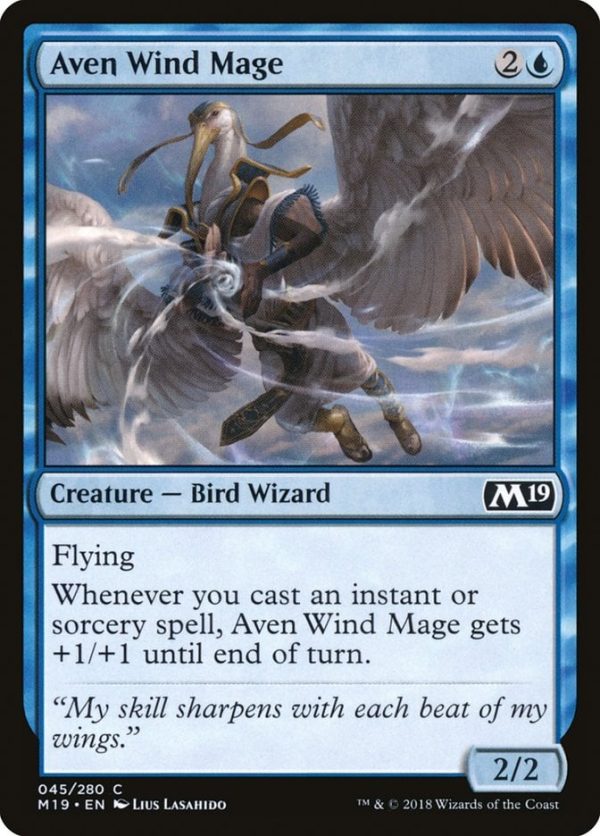 Aven Wind Mage - Core Set 2019-(045)