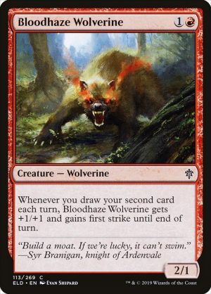 Bloodhaze Wolverine - Throne of Eldraine-(113)