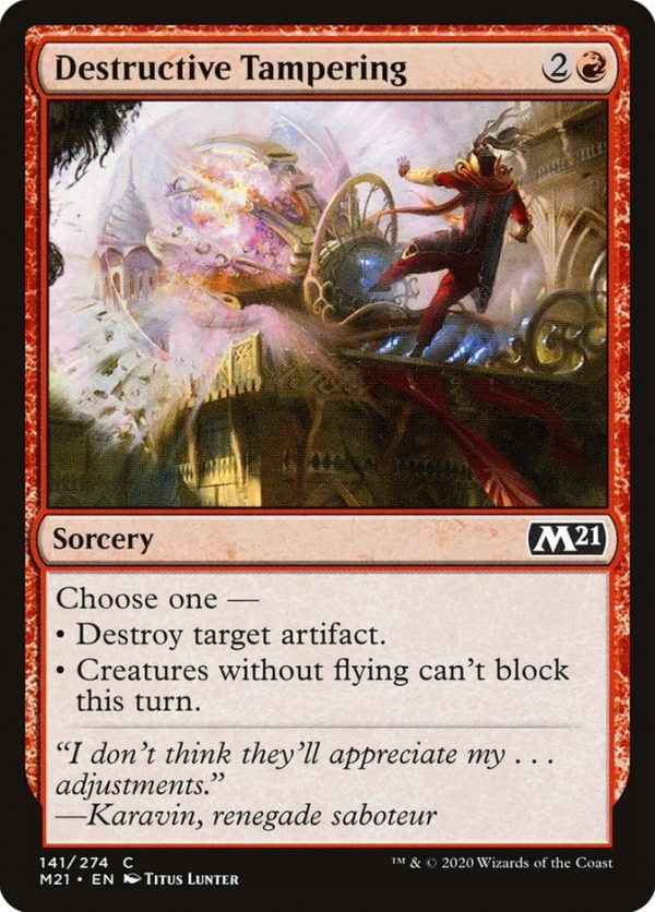 Destructive Tampering - Core Set 2021-(141)-Foil