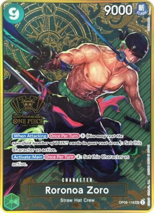 Roronoa Zoro (One Piece Japanese Version 2nd Anniversary Set) - One Piece Promotion Cards (OP-PR)