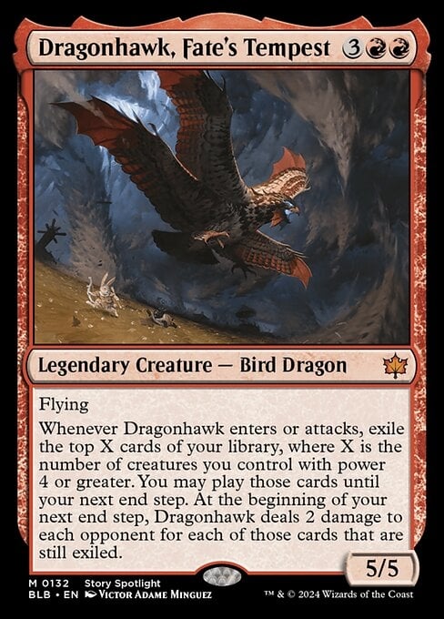 Dragonhawk, Fate's Tempest - Bloomburrow-(132)-Foil