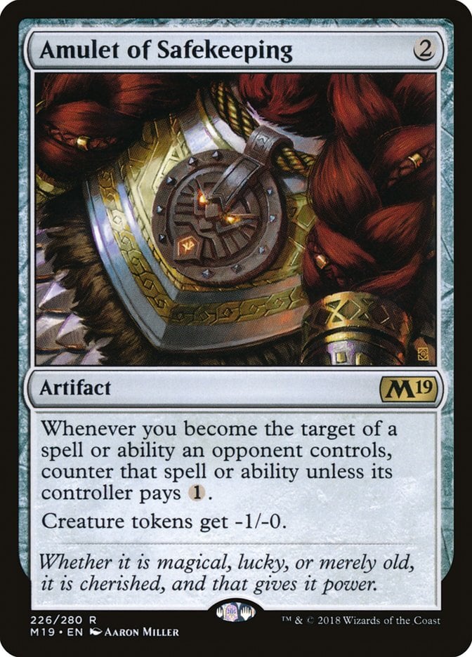 Amulet of Safekeeping - Core Set 2019-(226)-Foil