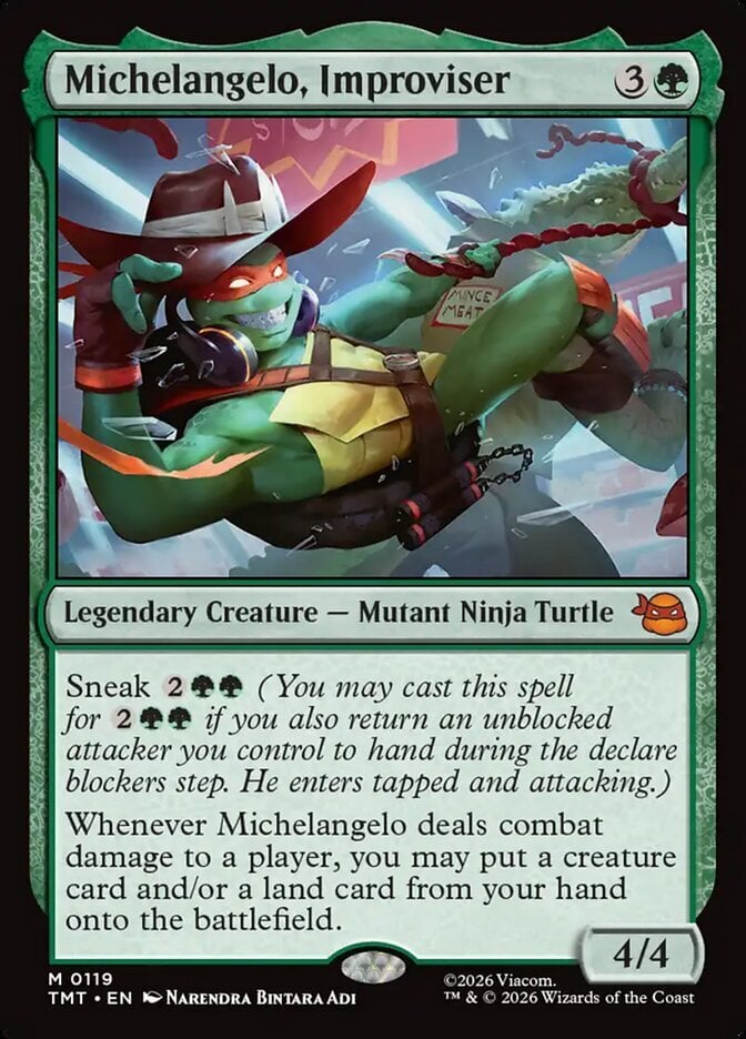 Michelangelo, Improviser - Teenage Mutant Ninja Turtles-(119)-Foil
