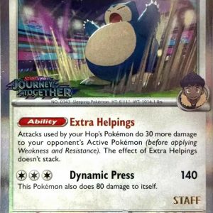 Hop's Snorlax - 184 (Prerelease) [Staff] - SV: Scarlet & Violet Promo Cards (SVP)