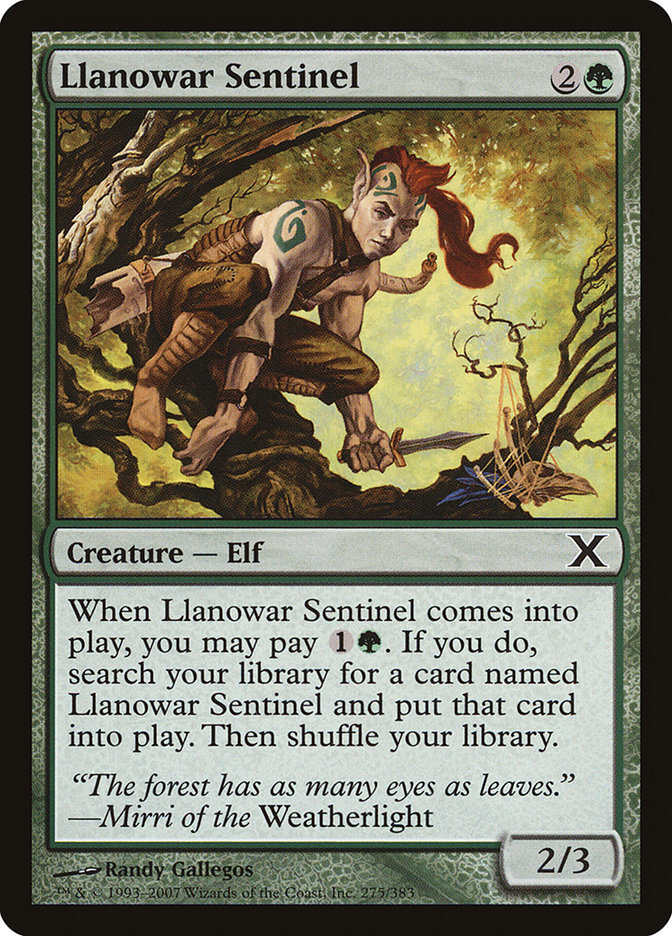 Llanowar Sentinel - Tenth Edition-(275)